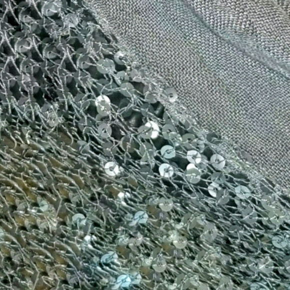 Vera Wang Sheer Sequin Netting Scarf (a11) - Picture 4 of 7